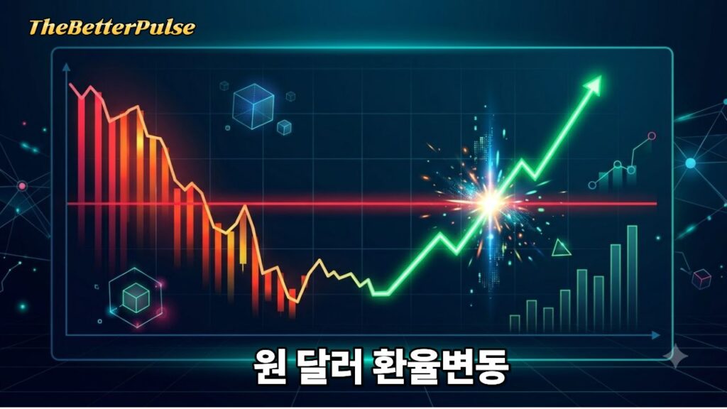 원.달러환율 변동선